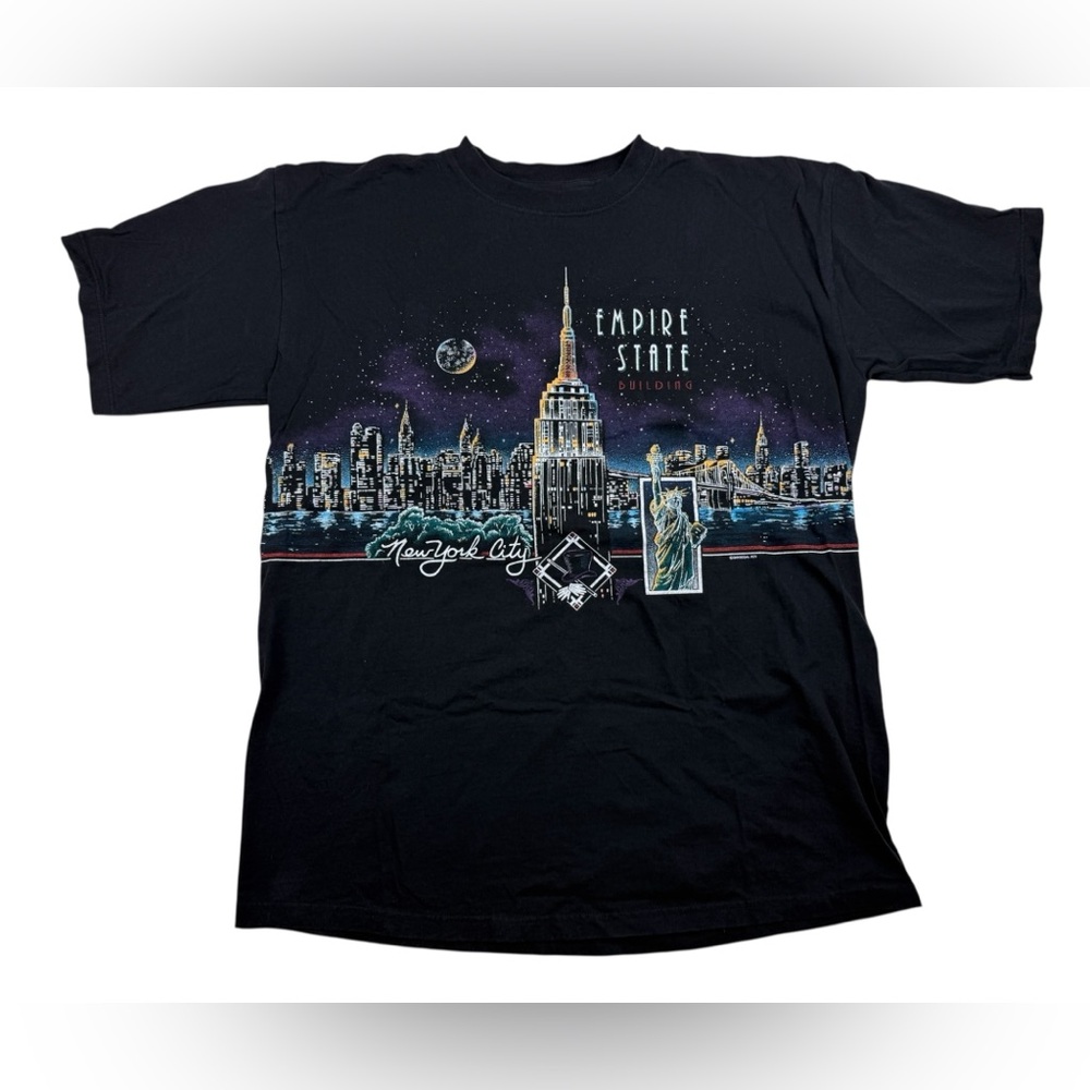 San Segal Empire State Building New York City Vintage Shirt XL Wrap AOP NYC